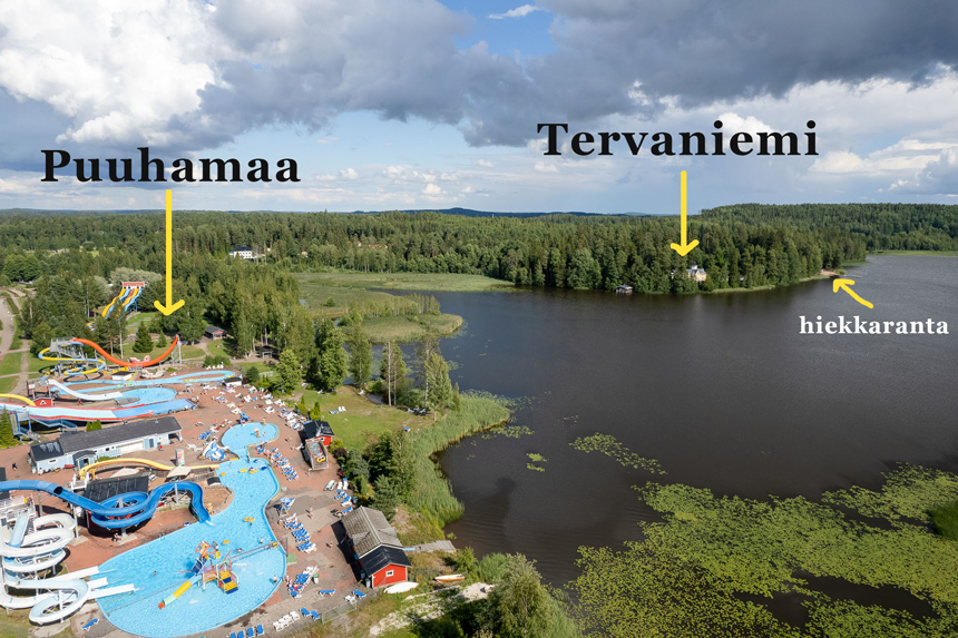 Tervaniemi is located near Puuhamaa water park